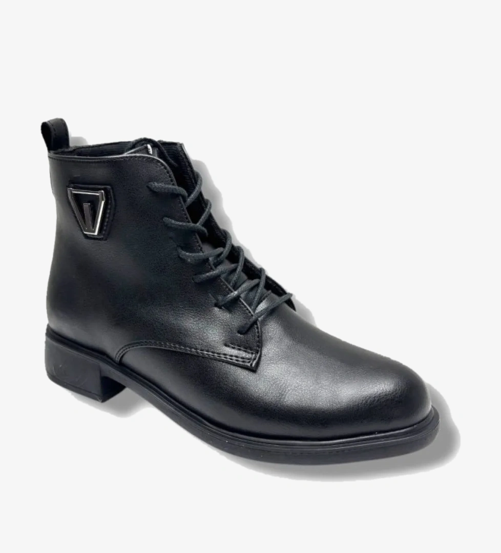 Fancy 5004-26 Anatomik Cilt Deri Fermuarlı Bağcıklı Kadın Bot model görseli