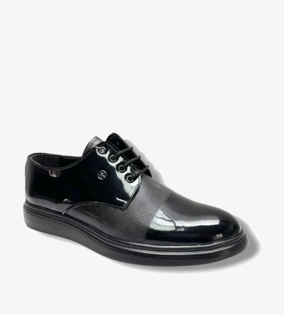 Rasgo 3525-26 Rugan Deri Kare Baskılı Anatomik Erkek Ayakkabı model görseli