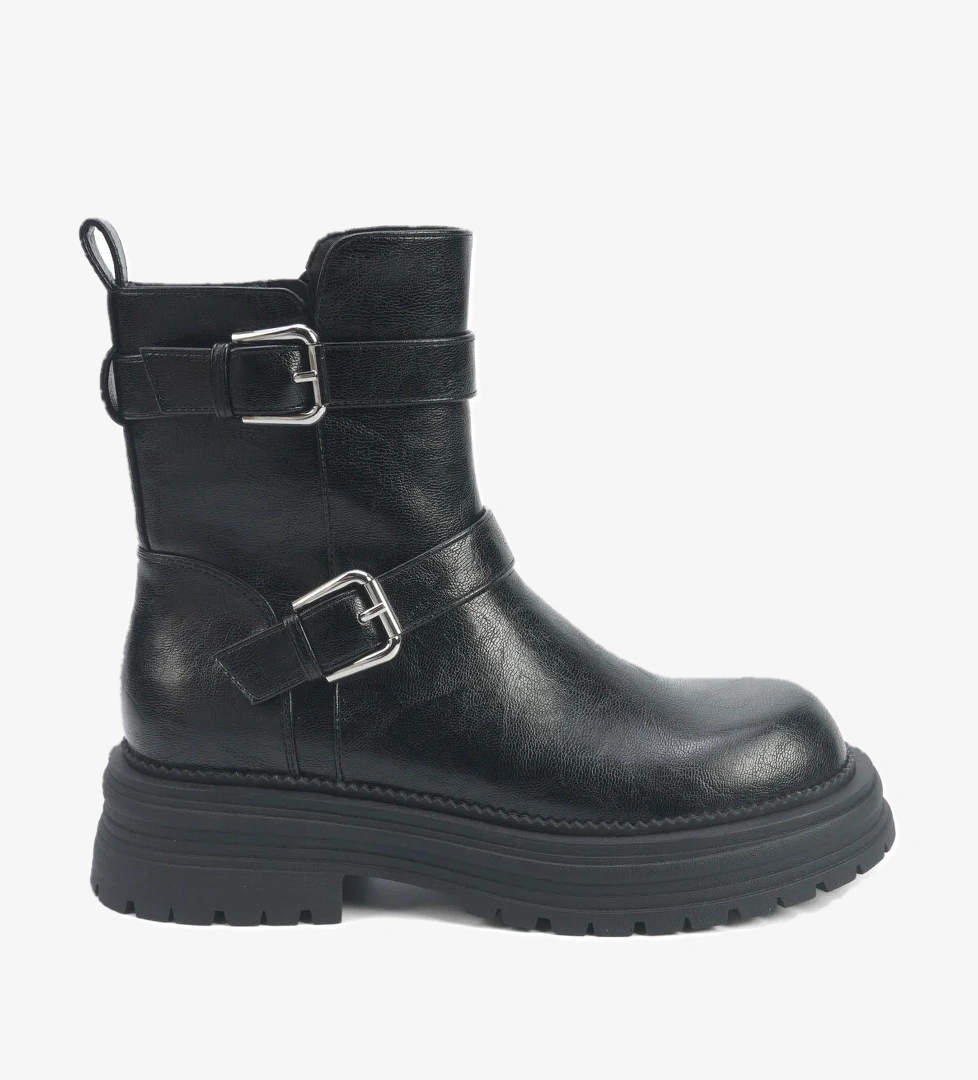 INCI TABBY 5PR Siyah Kadın Biker Bot - Görsel 1