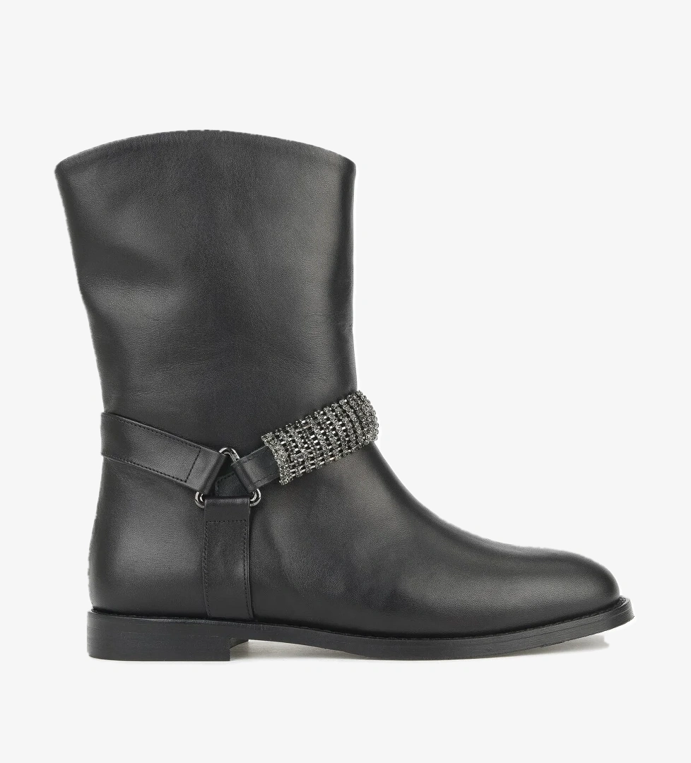 Kadın Hakiki Deri Çizme 1531030Z25110 Siyah