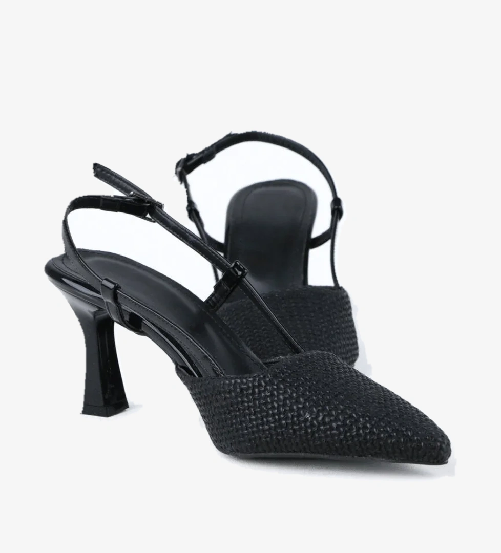 7 Cm Arka Açık Topuklu Kadın Ayakkabı