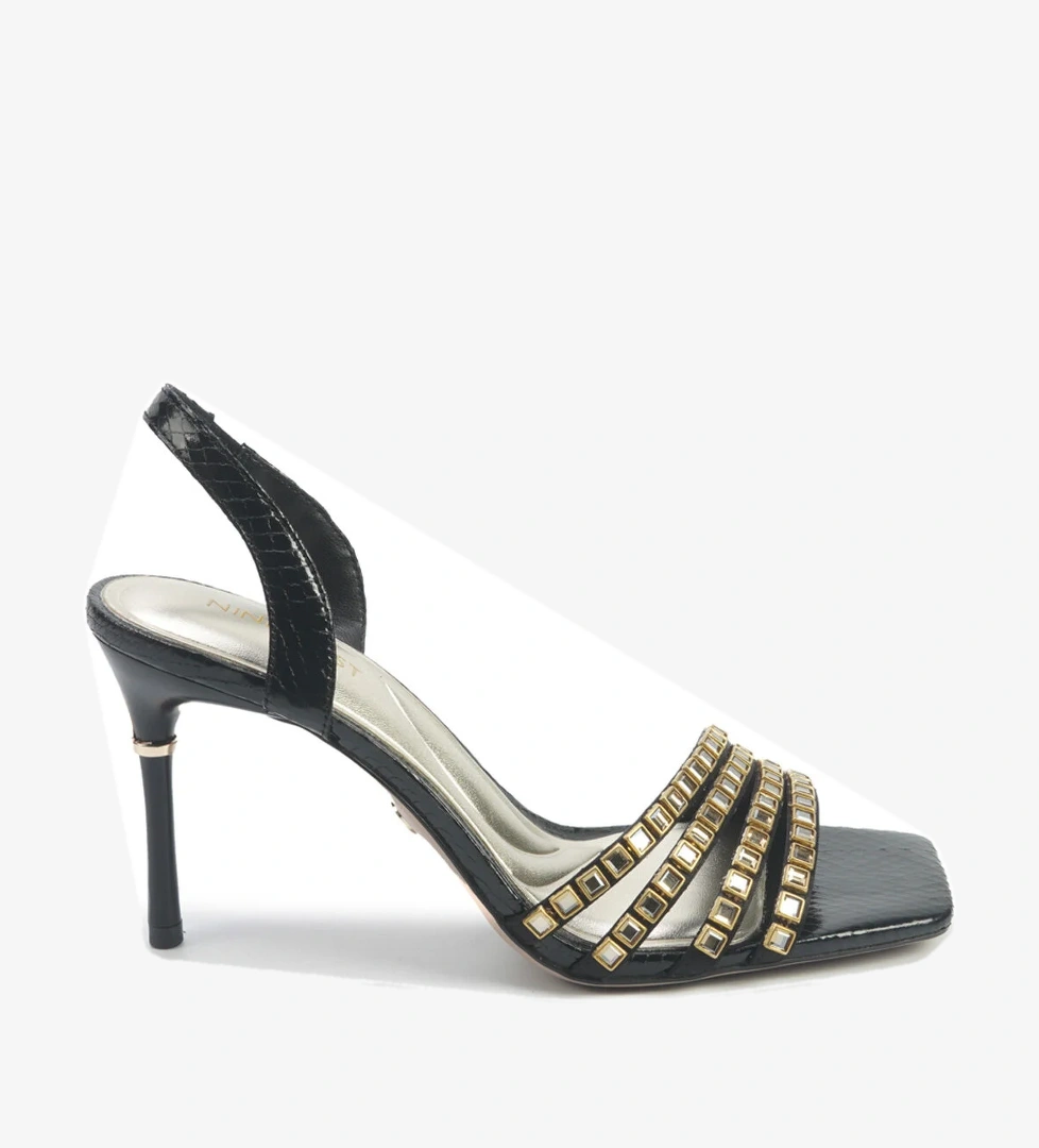 INGRID 5PR Siyah Kadın Topuklu Sandalet - Görsel 1