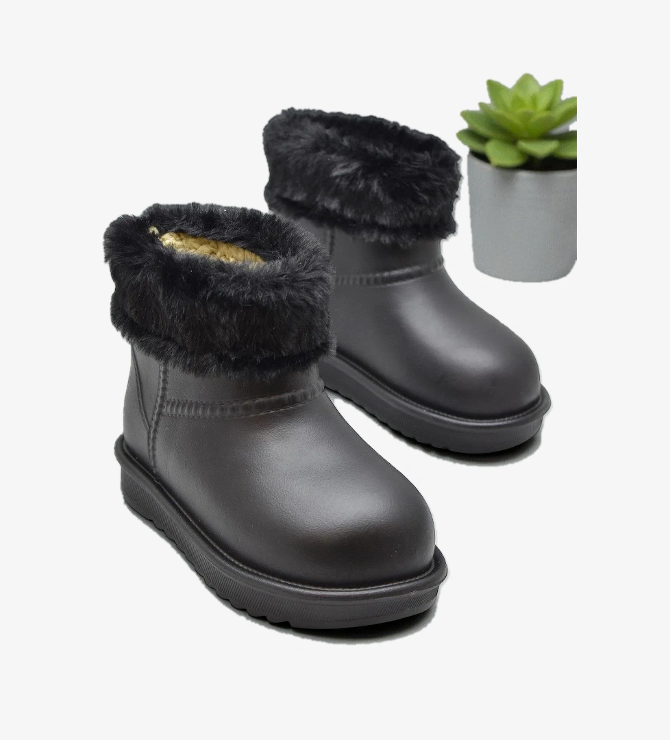 65D Rahat Taban İçi Kürklü Su Geçirmez Kız Çocuk Bot Günlük Çocuk Bot