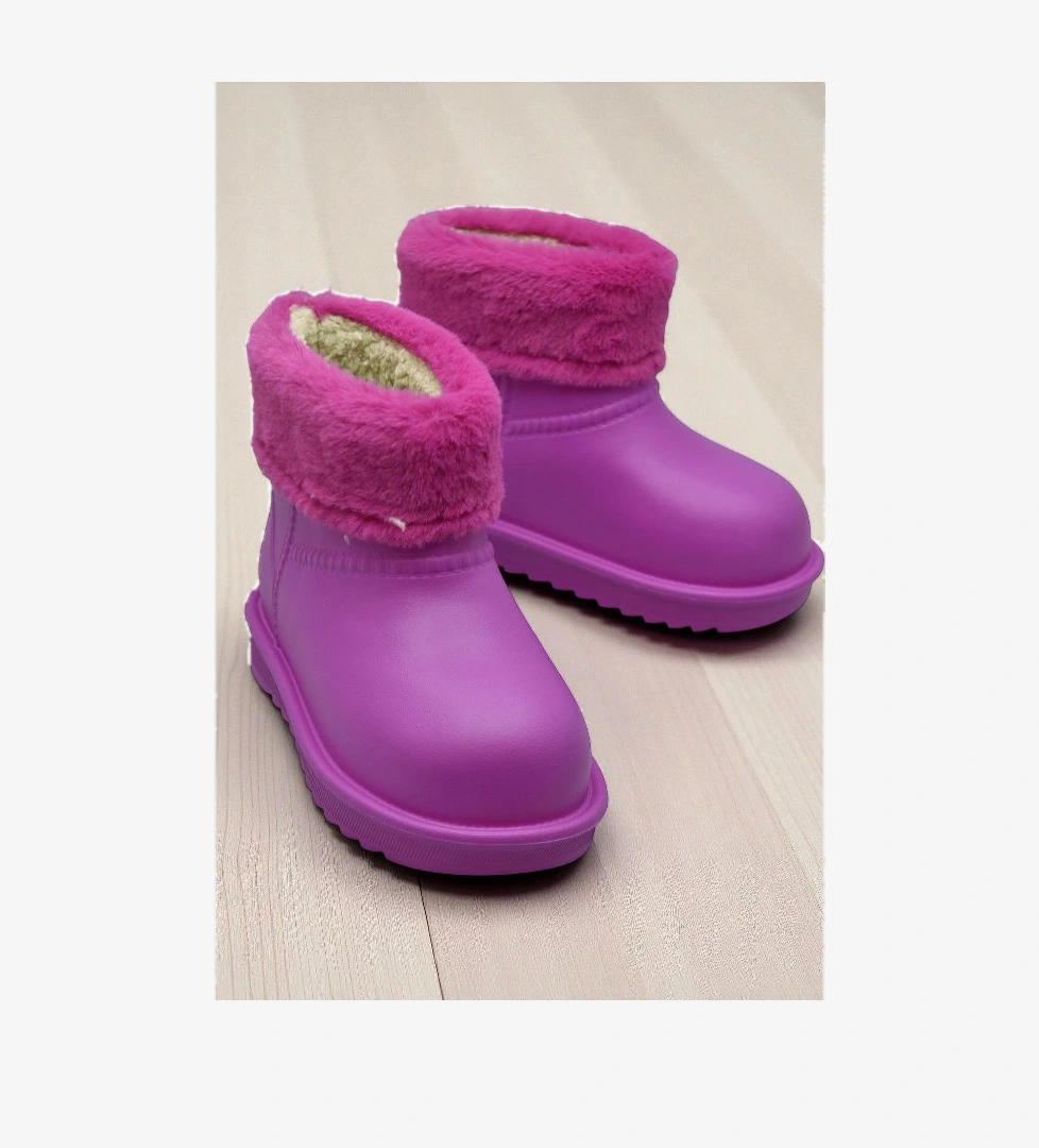 65D Rahat Taban İçi Kürklü Su Geçirmez Kız Çocuk Bot Günlük Çocuk Bot