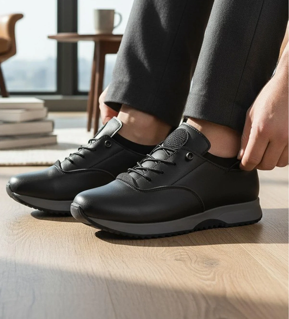 561ZMR Ortopedi Taban Siyah Günlük Kadın Ayakkabı Casual Kadın Ayakkabı - Görsel 1