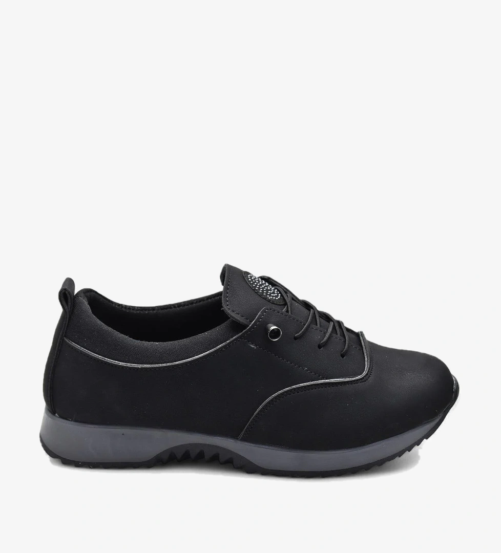 561 Ortopedi Taban Siyah Günlük Kadın Ayakkabı Casual Kadın Ayakkabı - Görsel 1