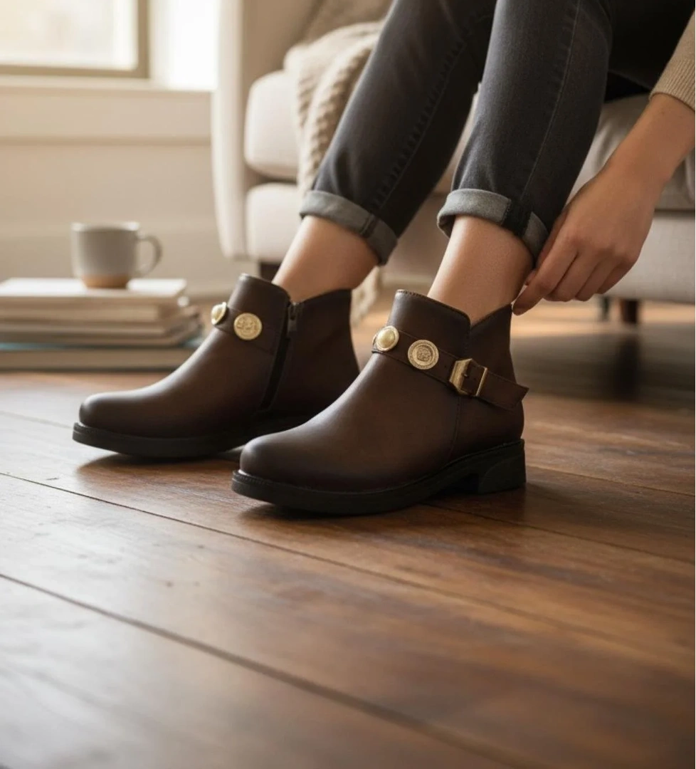 Ispartalılar 4569 Kadın Bot Ayakkabı Kaymaz Taban Fermuarlı Günlük model görseli