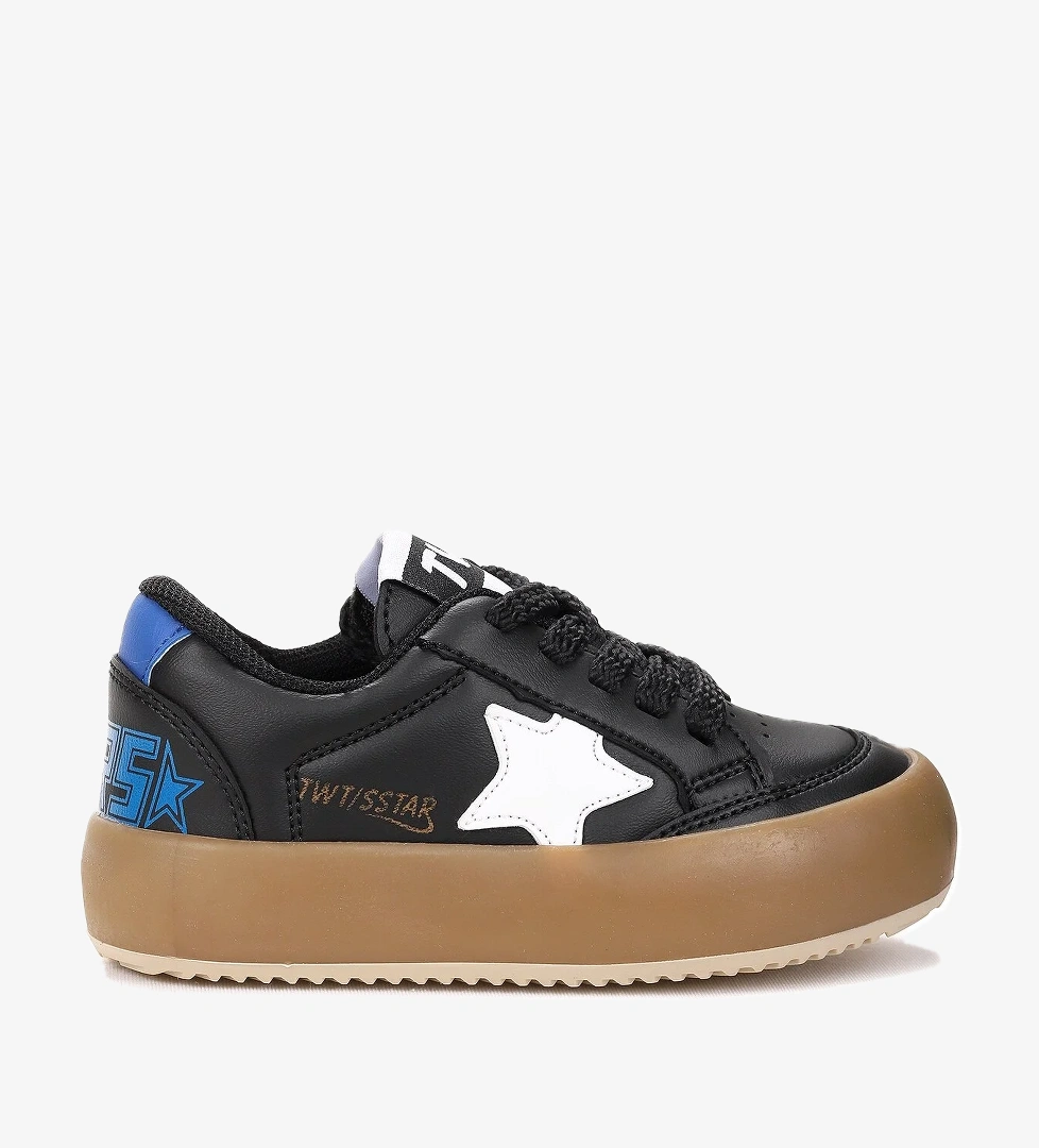 Rida Günlük Bağcıklı Kız Çocuk Spor Ayakkabı Siyah - Beyaz