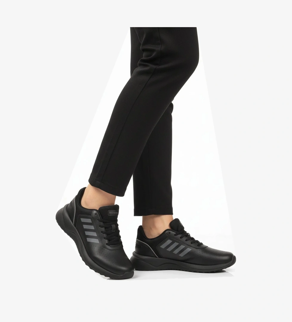 Siyah Bağcıklı Unisex Spor Ayakkabı
