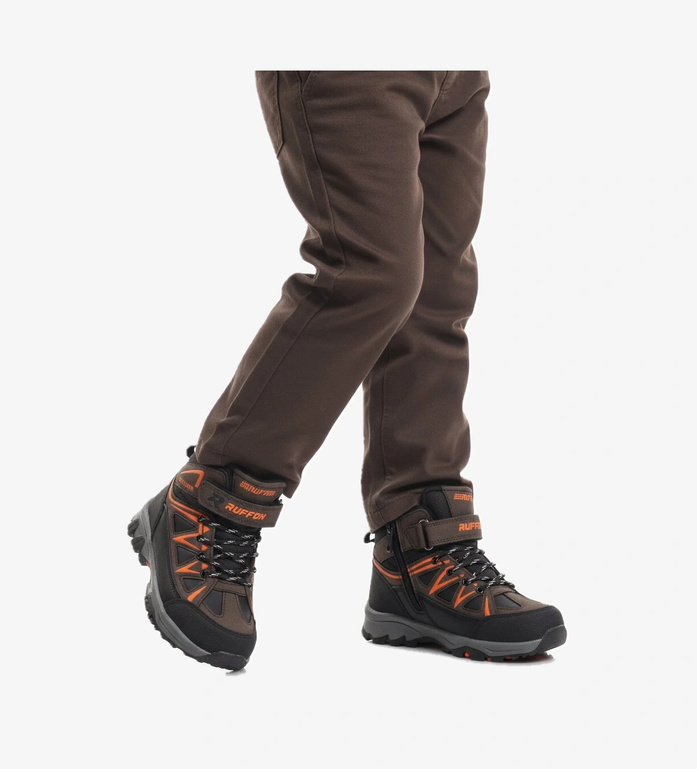 Aspor Kahve Turuncu Polarlı Erkek Çocuk Sneaker Bot - Görsel 1