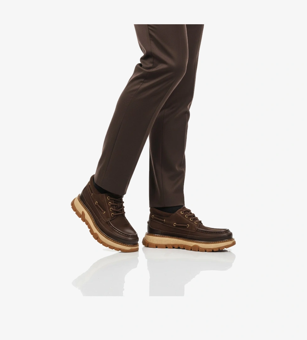 Guja Siyah Kahve Nubuk Hakiki Deri Erkek Casual Ayakkabı model görseli