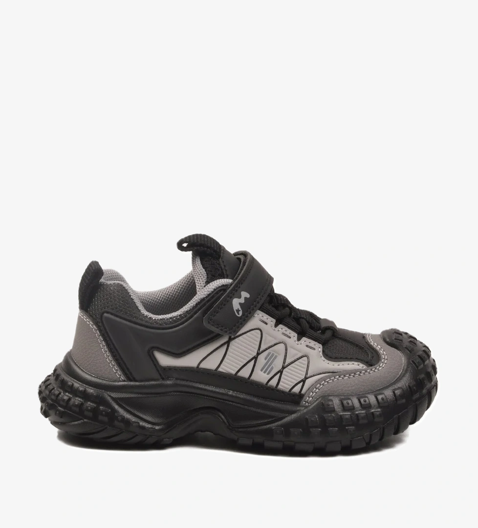 Marcokids Gri Cırtlı Erkek Çocuk Spor Ayakkabı