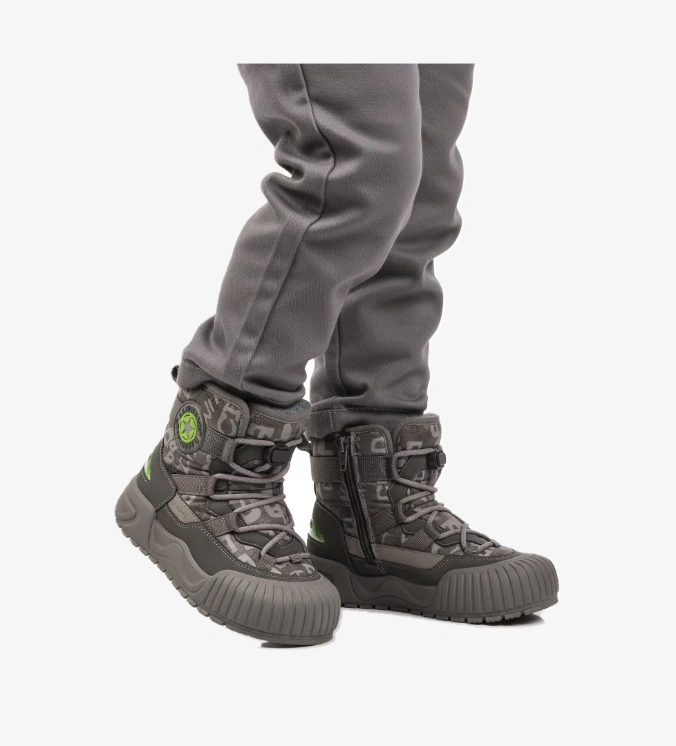 A Spor Marcokids Gri Bej İçi Kürklü Erkek Çocuk Düz Bot model görseli