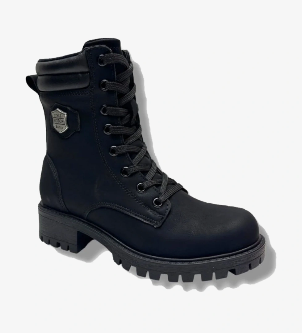 Cakgo Polact 24028-26 Nubuk Deri Fermuarlı Kadın Bot Siyah model görseli