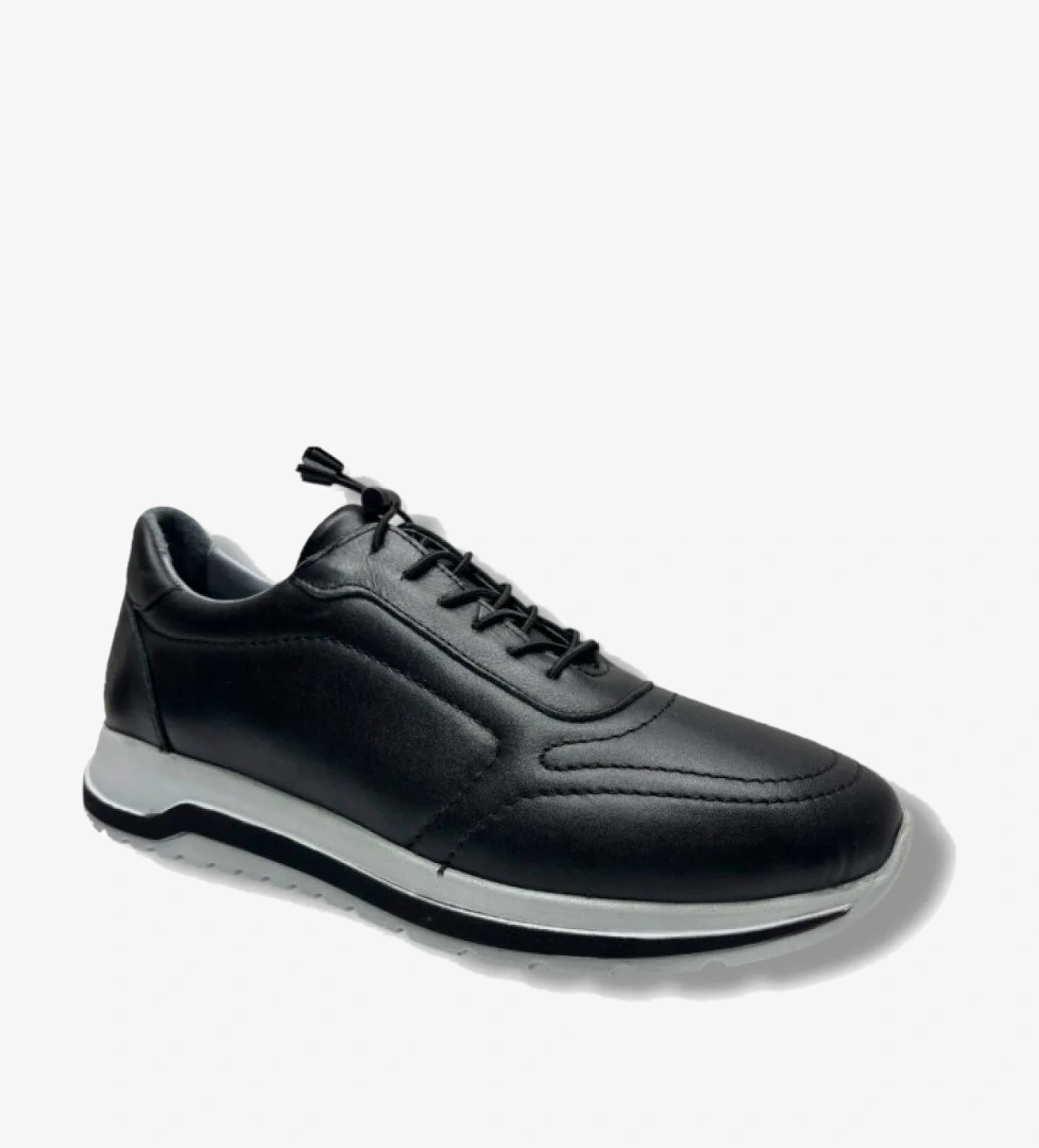 Hisaş 310-26 Hakiki Deri Anatomik Lastik Bağcıklı Erkek Ayakkabı - Görsel 1