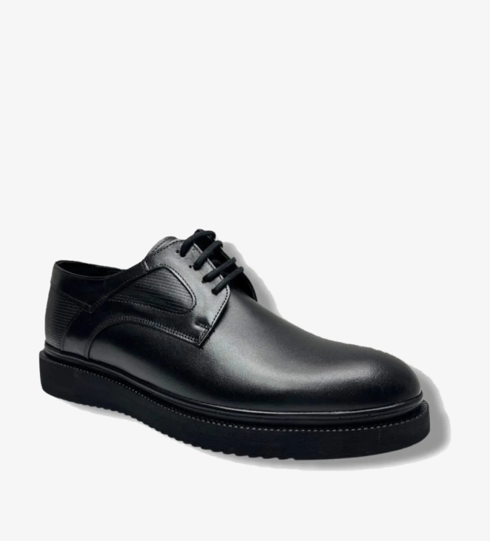 Hi̇saş Hi̇saş Siyah Hisaş 448-26 Hakiki Deri Eva Anatomik Bağcıklı Erkek Ayakkabı Casual Ayakkabı | Flo Siyah - 1. görsel