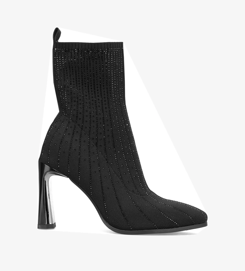 Guja 25K104 Kadın Taşlı Topuklu Bot Siyah model görseli