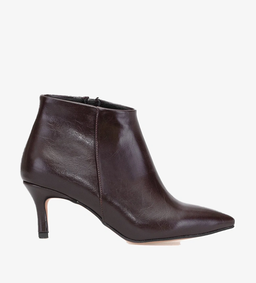 Elit Brk308C Kadın Topuklu Bot Kahverengi