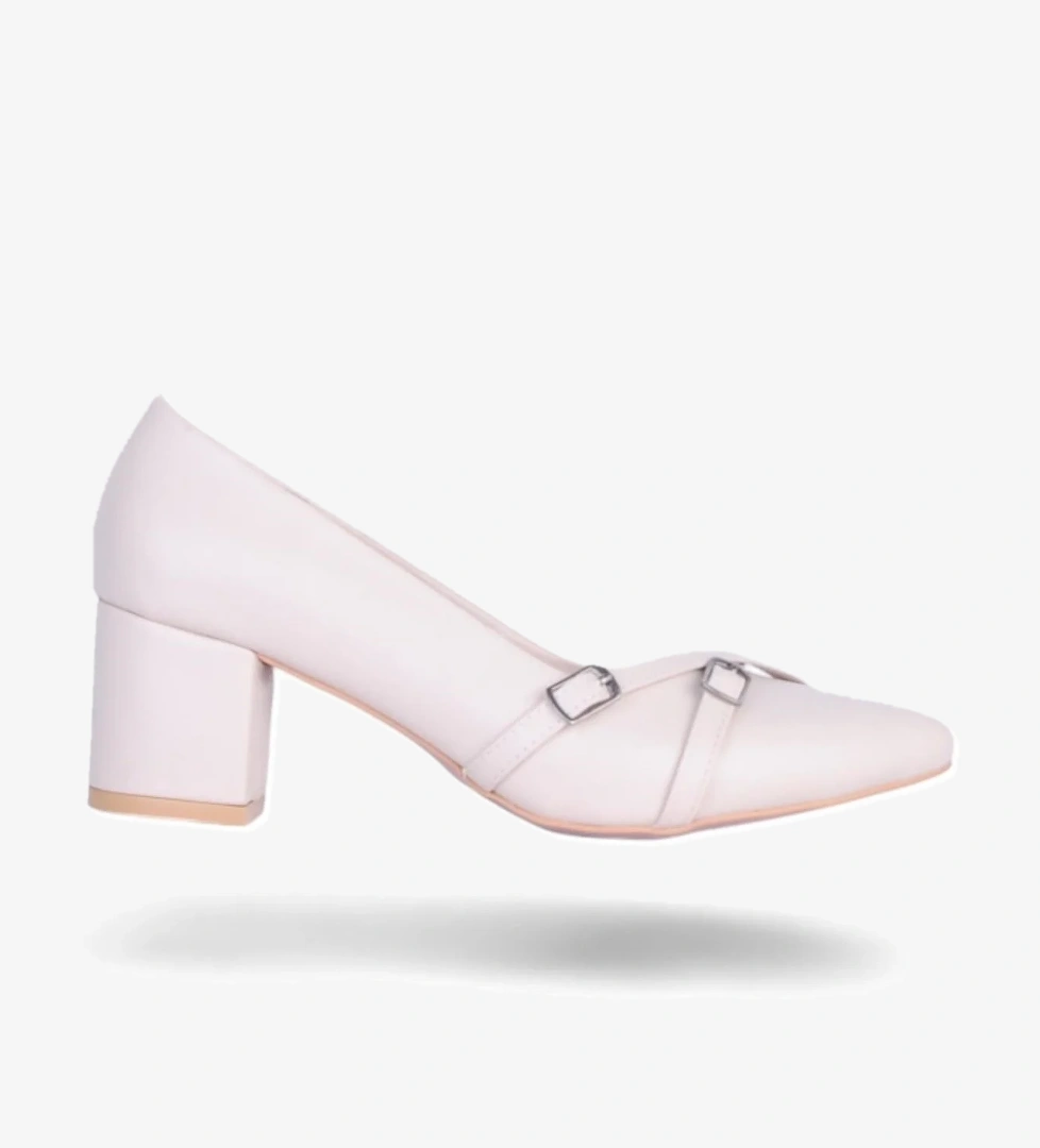 Ayakcenter Pıno5 Krem Kadın 7Cm Topuklu Ayakkabı model görseli