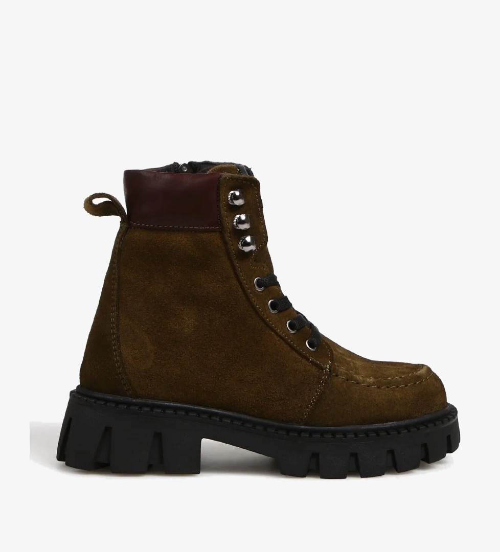 Discovery Expedition Discovery Expedition Haki Kız Çocuk Deri Bot NEW MELSEY-G Flo'da! Haki - 1. görsel