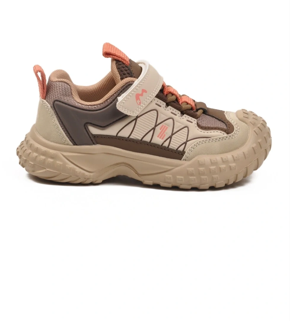 A Spor Marcokids Gri Bej Cırtlı Erkek Çocuk Spor Ayakkabı model görseli