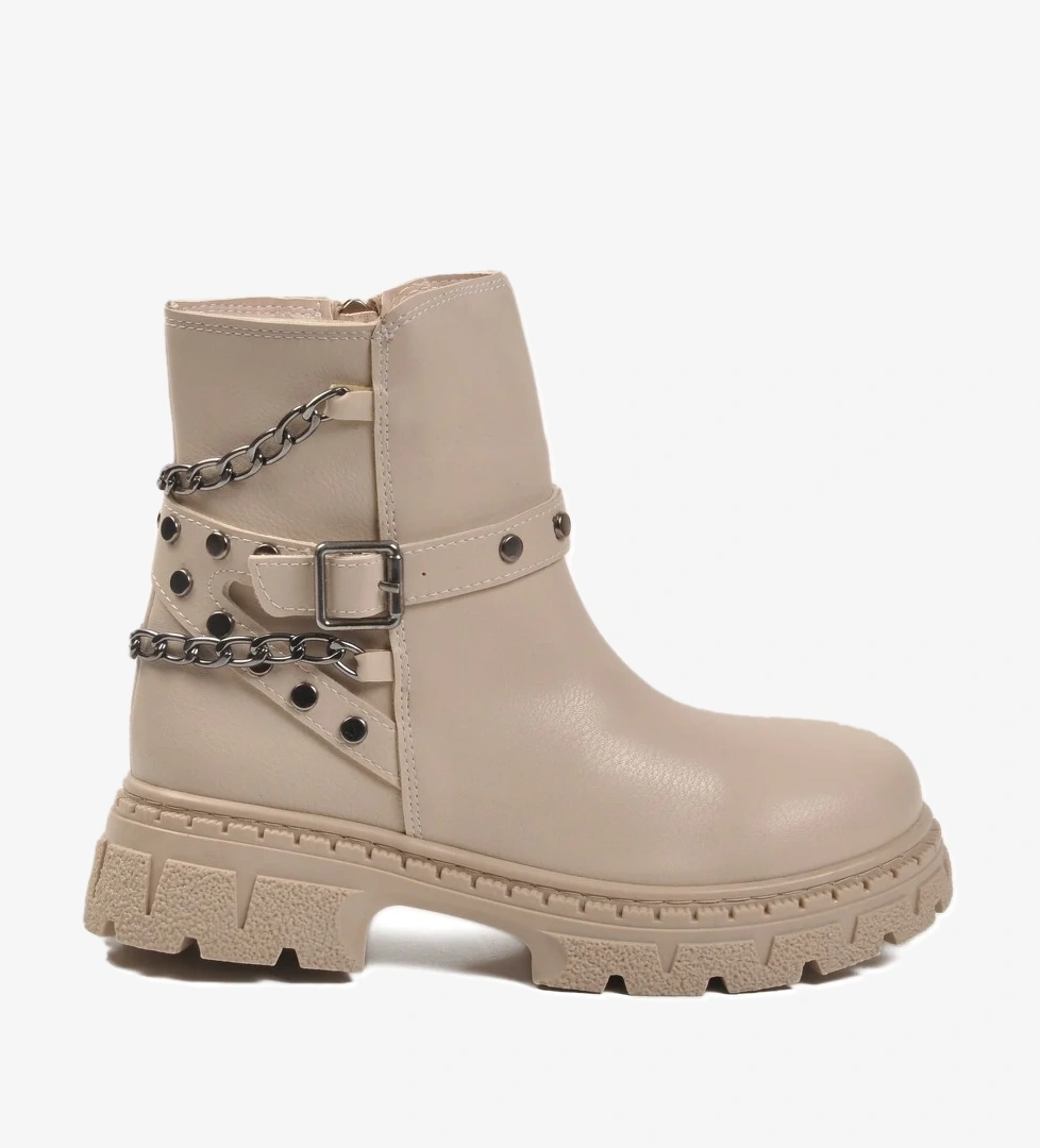 Bej İçi Polarlı Kaymaz Kız Çocuk Bot Dante F