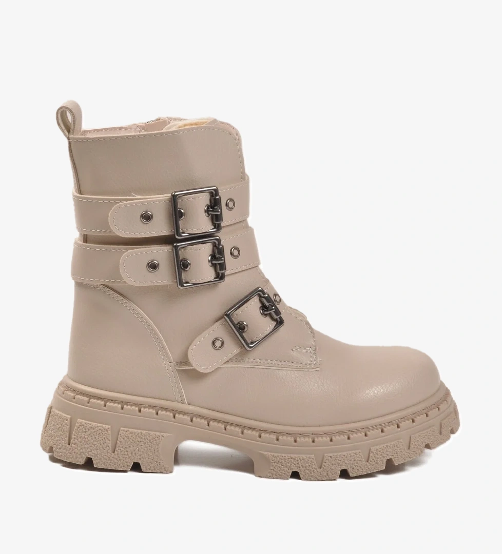 Bej İçi Polarlı Kaymaz Kız Çocuk Bot Caneda F