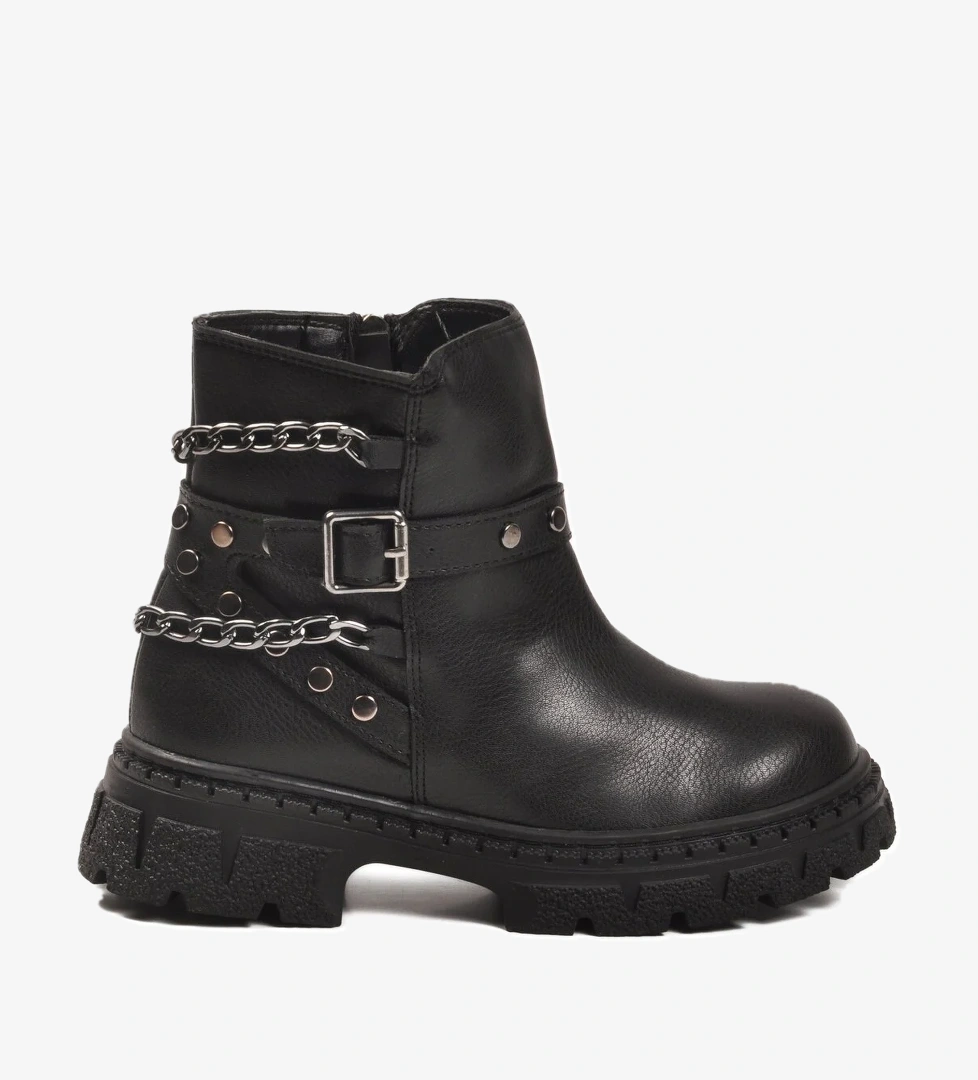 Siyah İçi Polarlı Kaymaz Kız Çocuk Bot Dante F