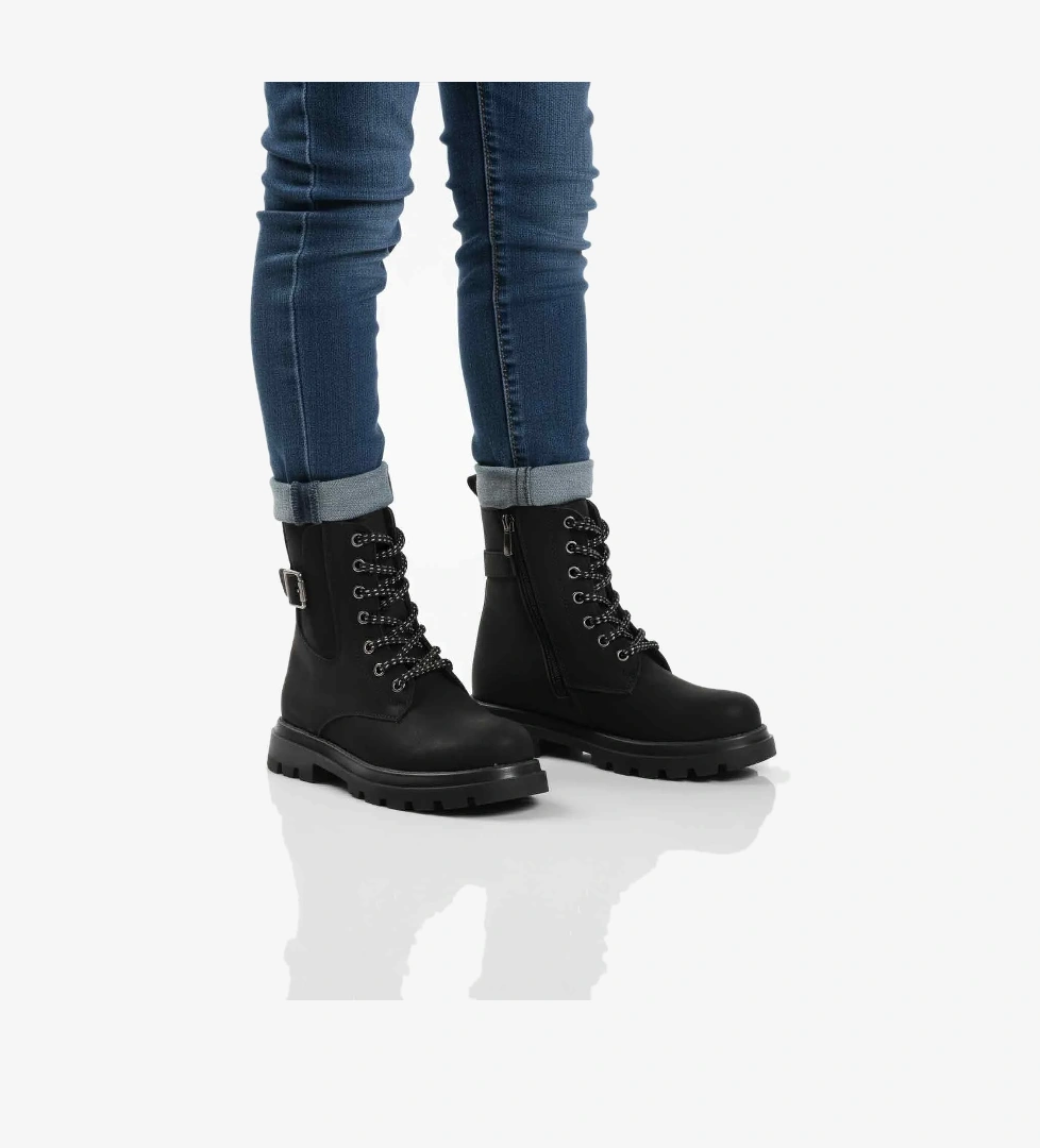 Siyah İçi Polarlı Kaymaz Kız Çocuk Bot Aleda F