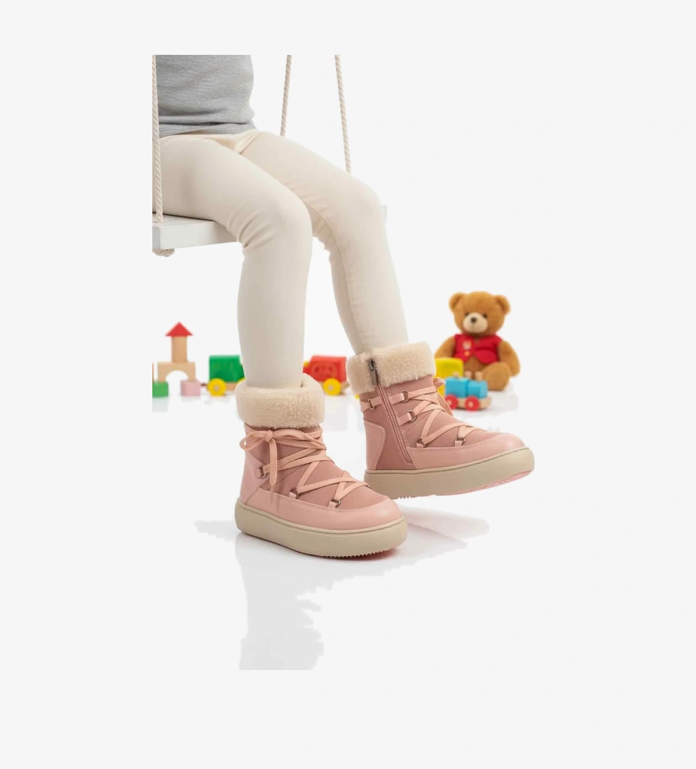 Pudra İçi Polarlı Kaymaz Kız Çocuk Bot Selis F