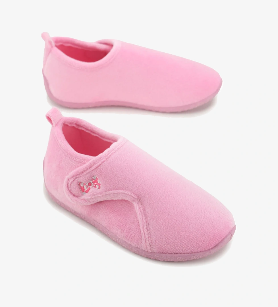 Kız Çocuk Kışlık PVC Rahat Taban Cırt Cırtlı Ayarlanabilir Ev Okul Kreş Panduf Ayakkabı - Görsel 1