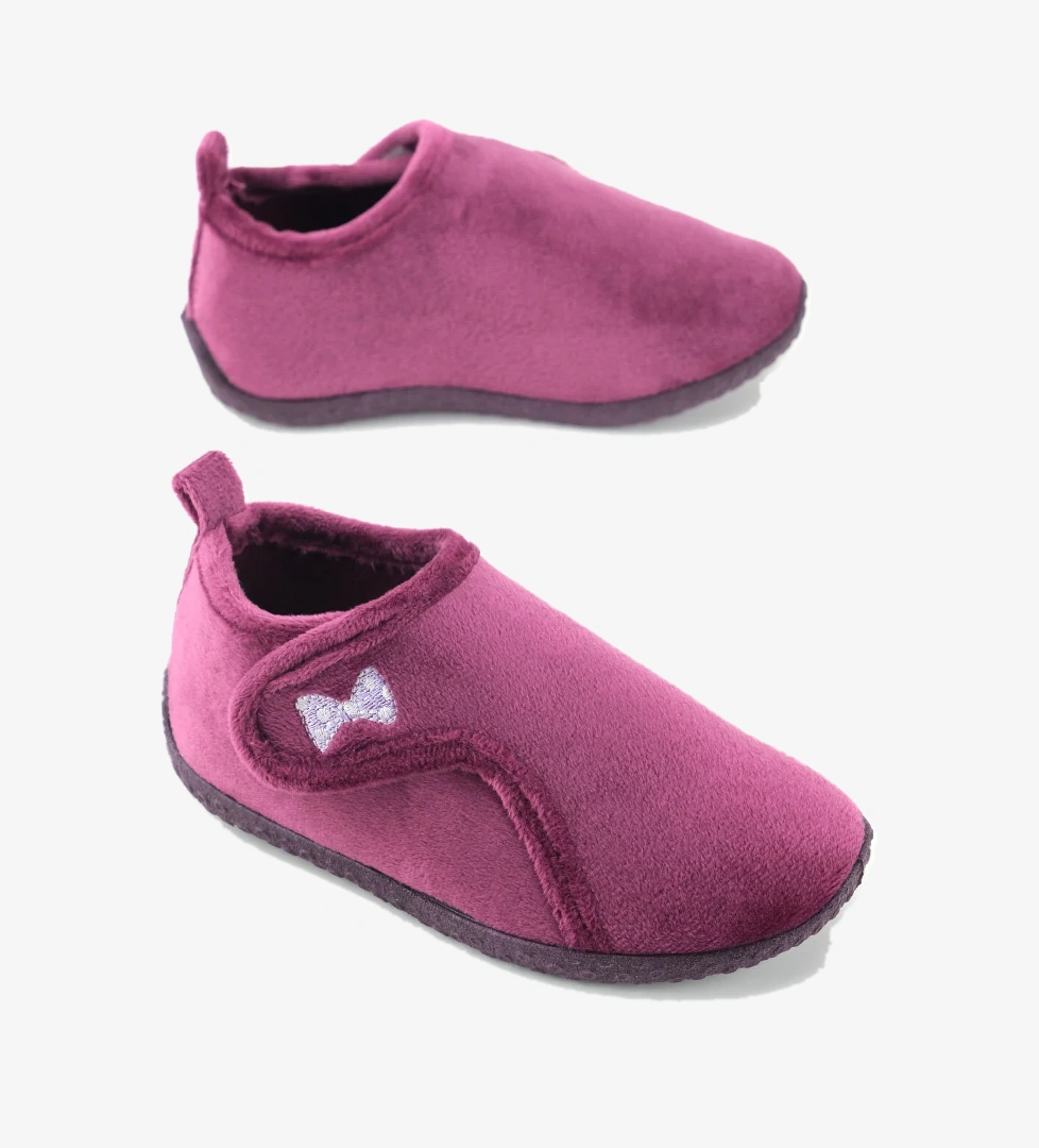 Kışlık Kız Çocuk PVC Rahat Taban Cırt Cırtlı Ayarlanabilir Ev Okul Kreş Panduf Ayakkabı - Görsel 1