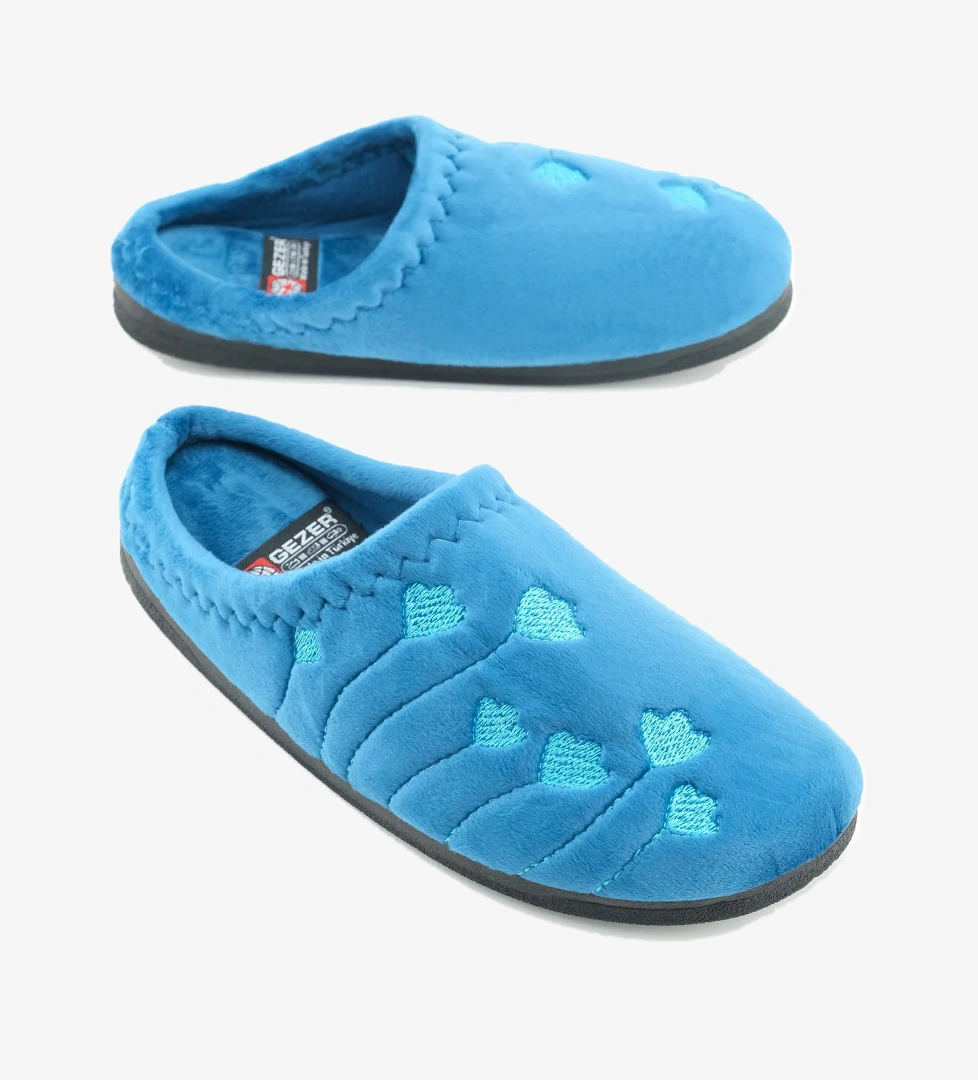 Kadın Kışlık PU Rahat Taban Nakışlı Tasarım Ev Bahçe Terlik - Görsel 1