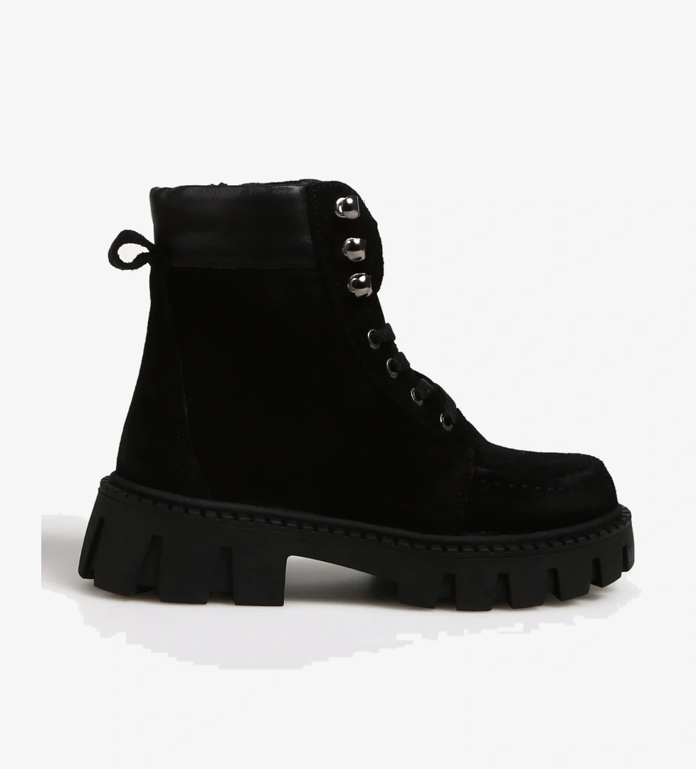 Discovery Expedition Discovery Expedition Siyah Erkek Çocuk Deri Bot NEW MELSEY-B Outdoor Ayakkabı | Flo Siyah - 1. görsel