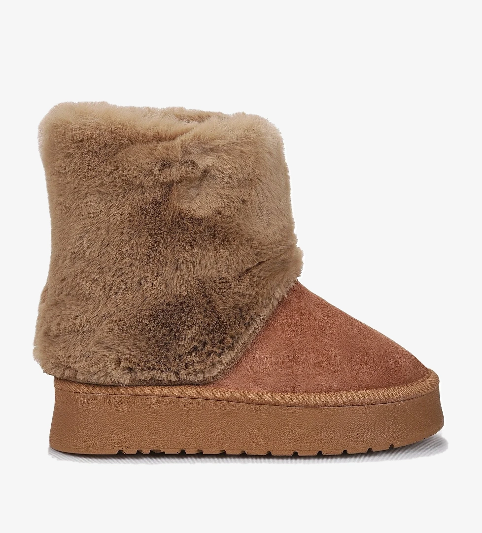 Kiko Kids Nera Kürklü Kız Çocuk Süet Bot Ayakkabı model görseli