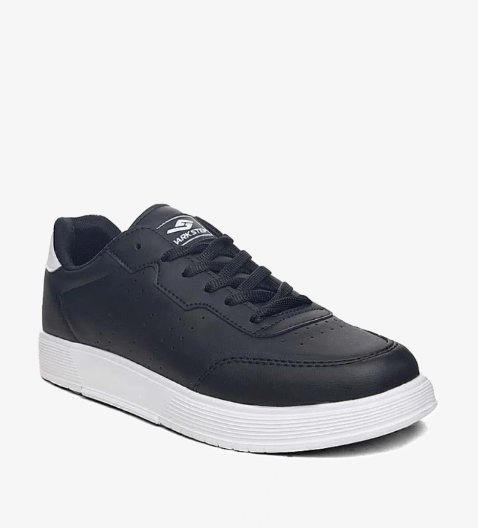 Darkstep Dark Step 158-26 Cilt Deri Anatomik Erkek Sneaker Siyah-Beyaz model görseli