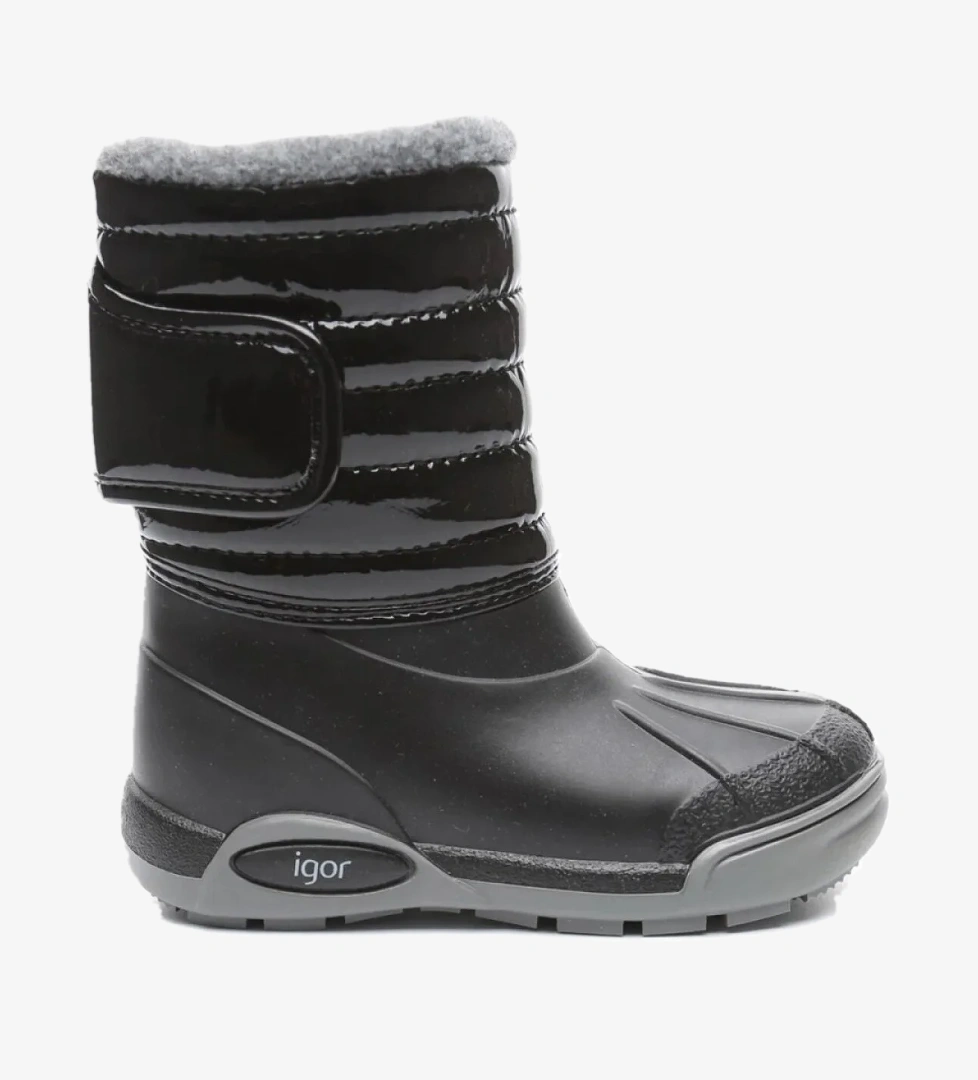 Igor Topo Skı Charol Negro Black Çocuk Çizmesi W10168-002 model görseli