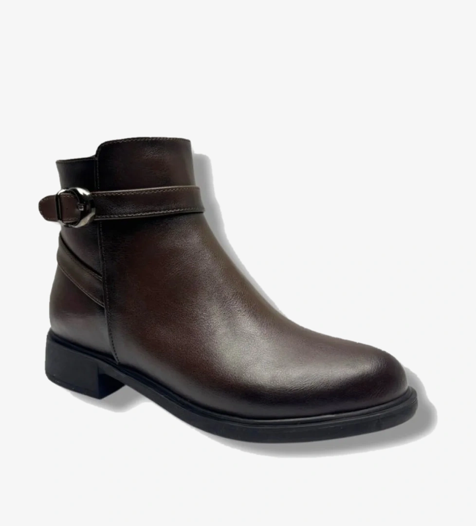 Fancy 5000-26 Anatomik Cilt Deri Tokalı Fermıuarlı Kadın Bot model görseli