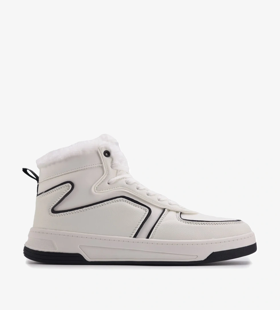 INT1123K034-KRK 3PR Beyaz Erkek High Sneaker - Görsel 1