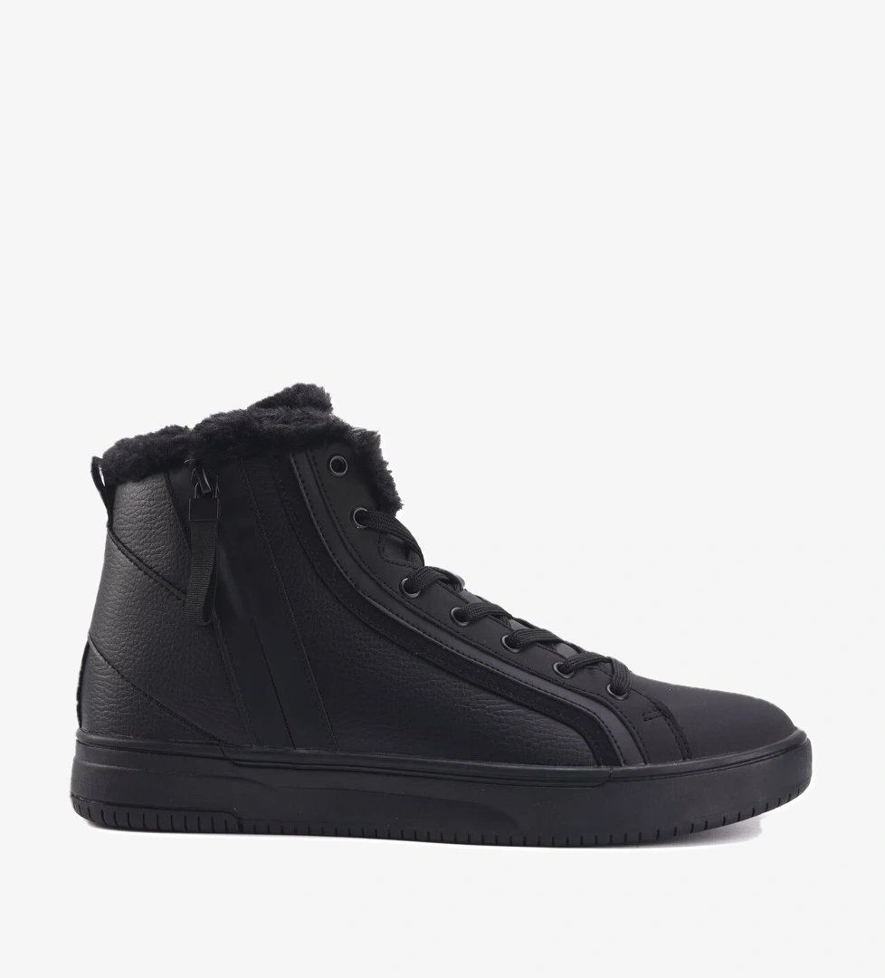 INT1123K108-KRK 3PR Siyah Erkek High Sneaker - Görsel 1