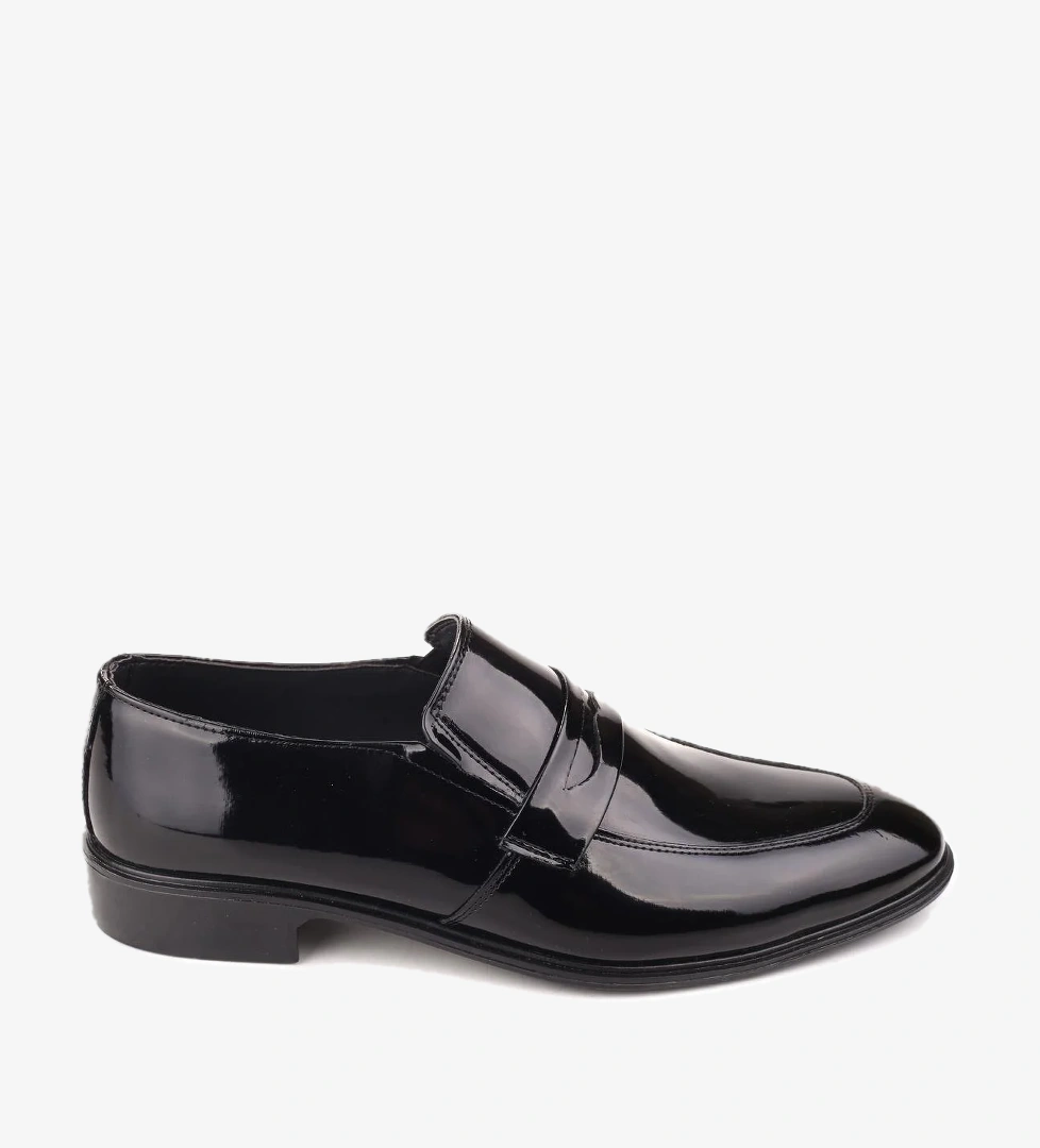 4564 Erkek Bağcıksız Klasik Rugan Ayakkabı - Görsel 1