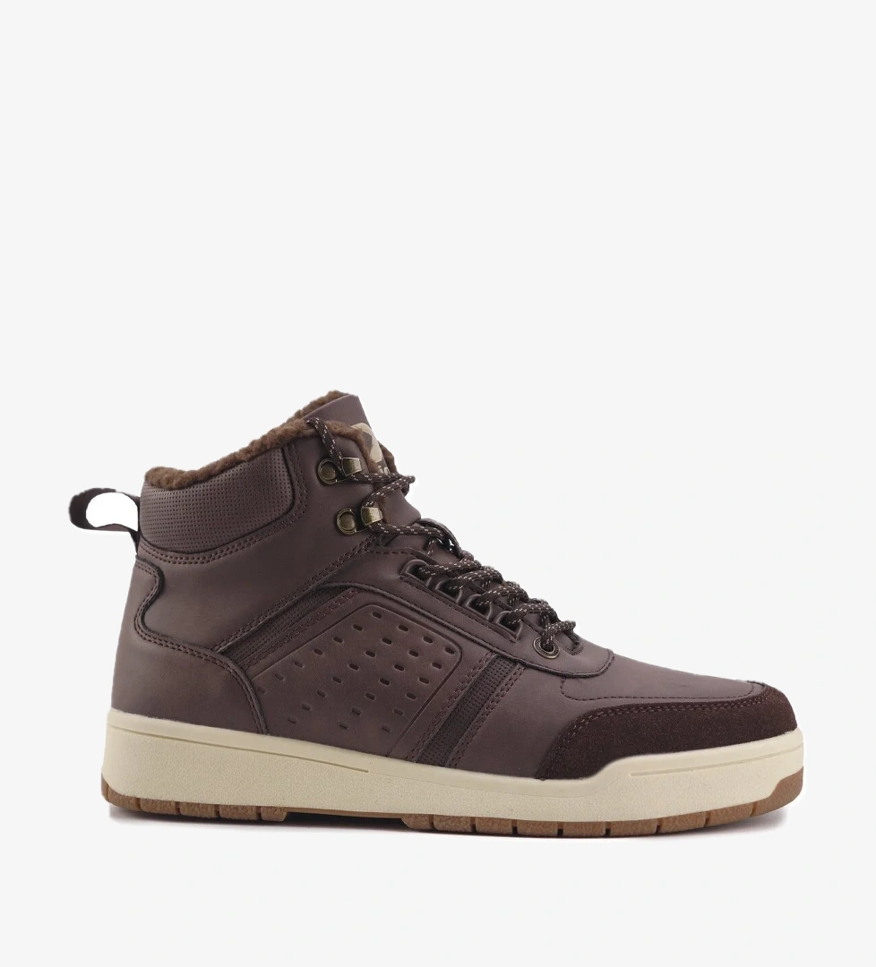 INT1123K024-KRK 3PR Kahverengi Erkek High Sneaker - Görsel 1