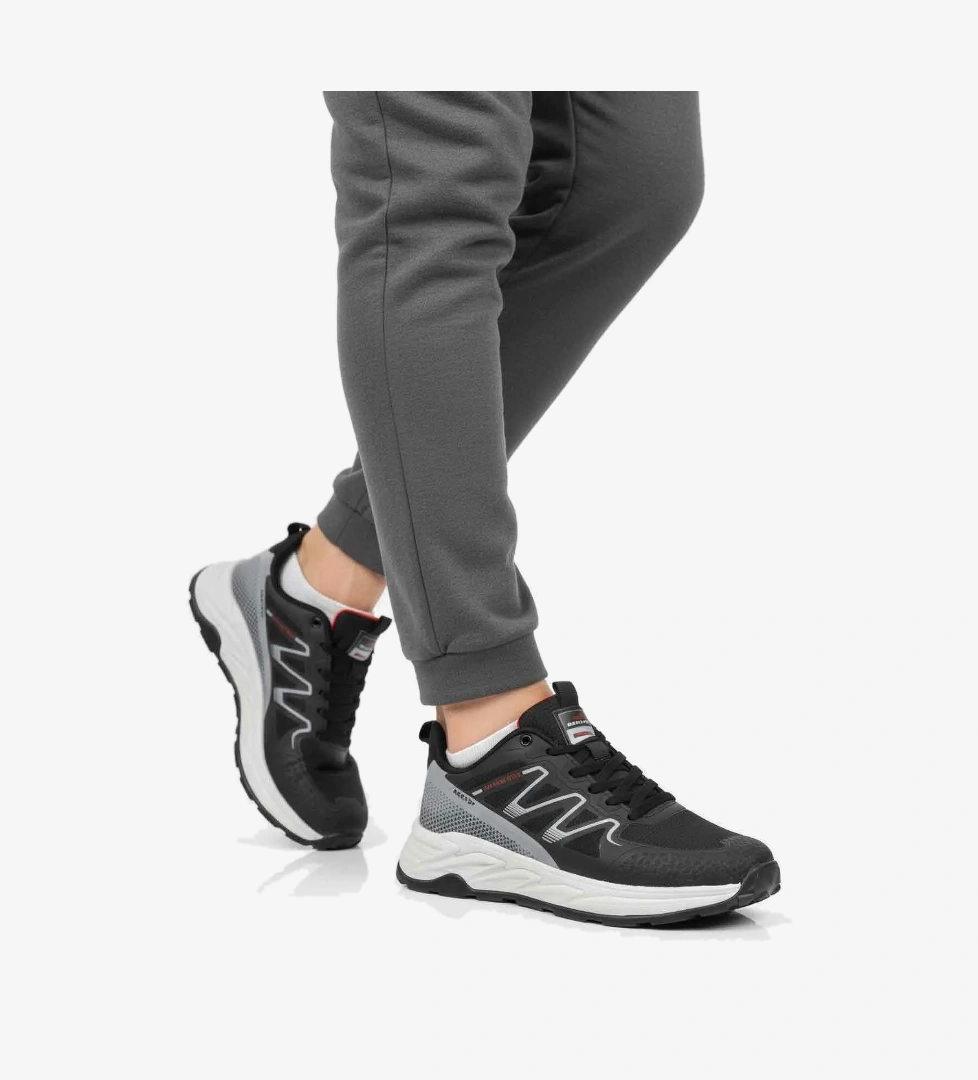 Walkway Siyah Buz Bağcıklı Erkek Spor Ayakkabı Bst-2002 M model görseli