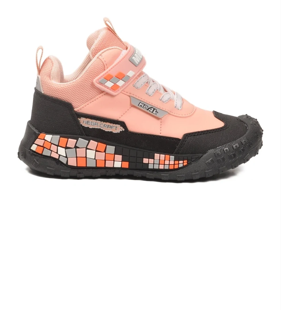 Siyah Pudra Cırtlı Kaymaz Kız Çocuk Spor Ayakkabı 811 F - Görsel 1