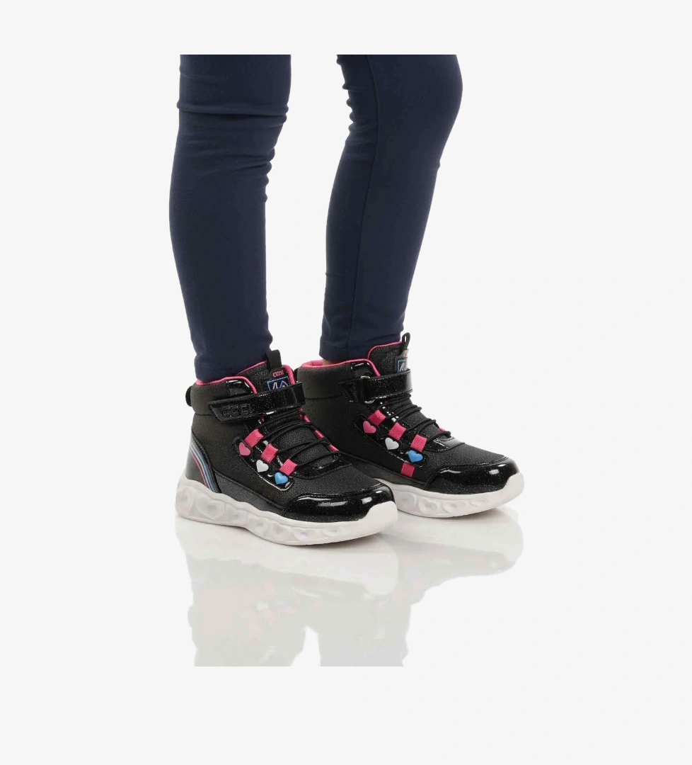 Siyah Işıklı Cırtlı Kız Çocuk Bot Kids F