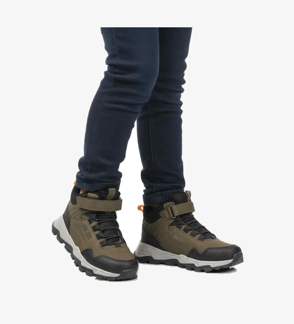 Haki Gri Cırtlı Kaymaz Taban Erkek Çocuk Outdoor Bot Doruk F