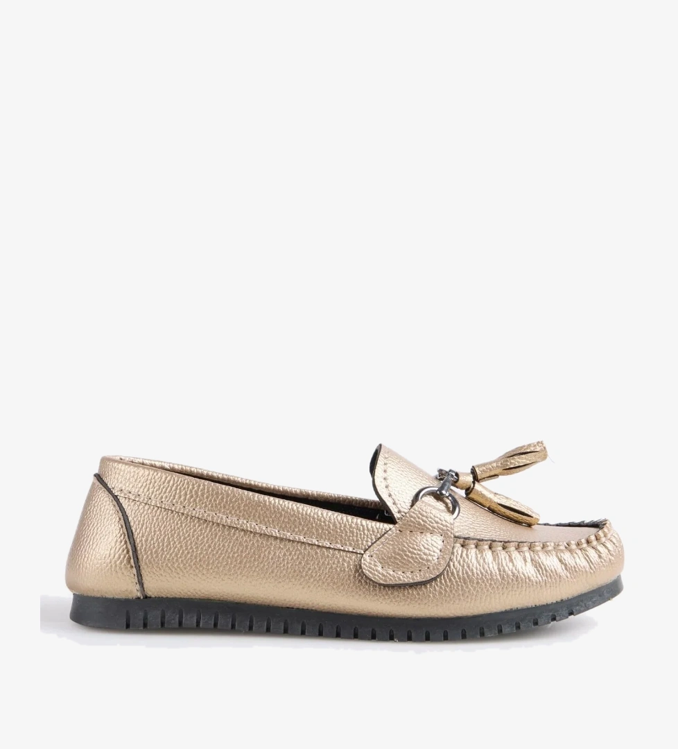 F By Fabrika F By Fabrika Altın Bronz Kadın Loafer EMAI Casual Ayakkabı | Flo Altın - 1. görsel
