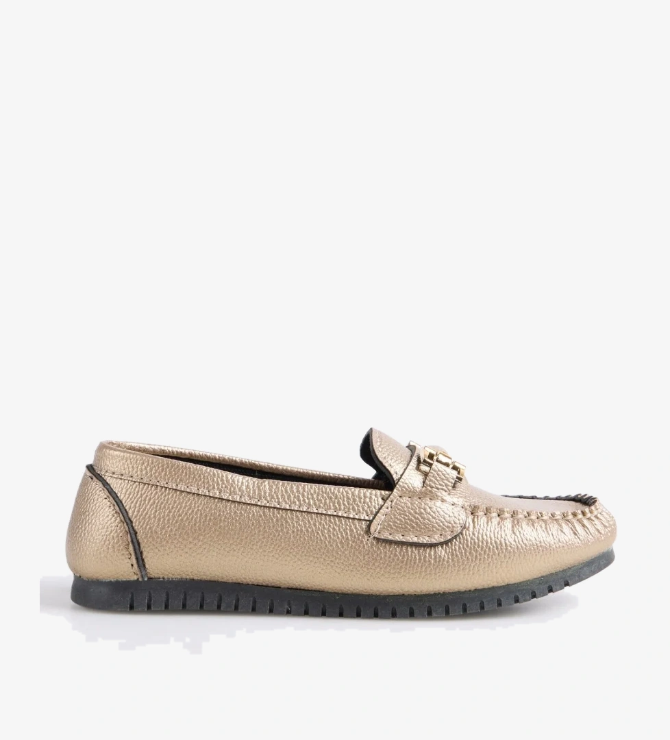 F By Fabrika F By Fabrika Altın Bronz Kadın Loafer AYRA Casual Ayakkabı | Flo Altın - 1. görsel