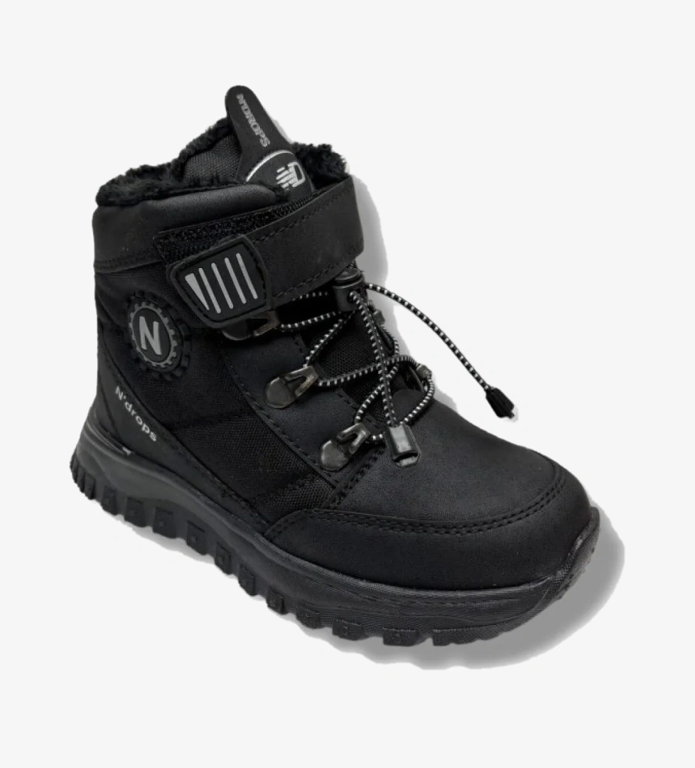 015-26 Deri Kürklü Kamuflaj Paraşüt Kumaş Çocuk Bot 31-35 - Görsel 1