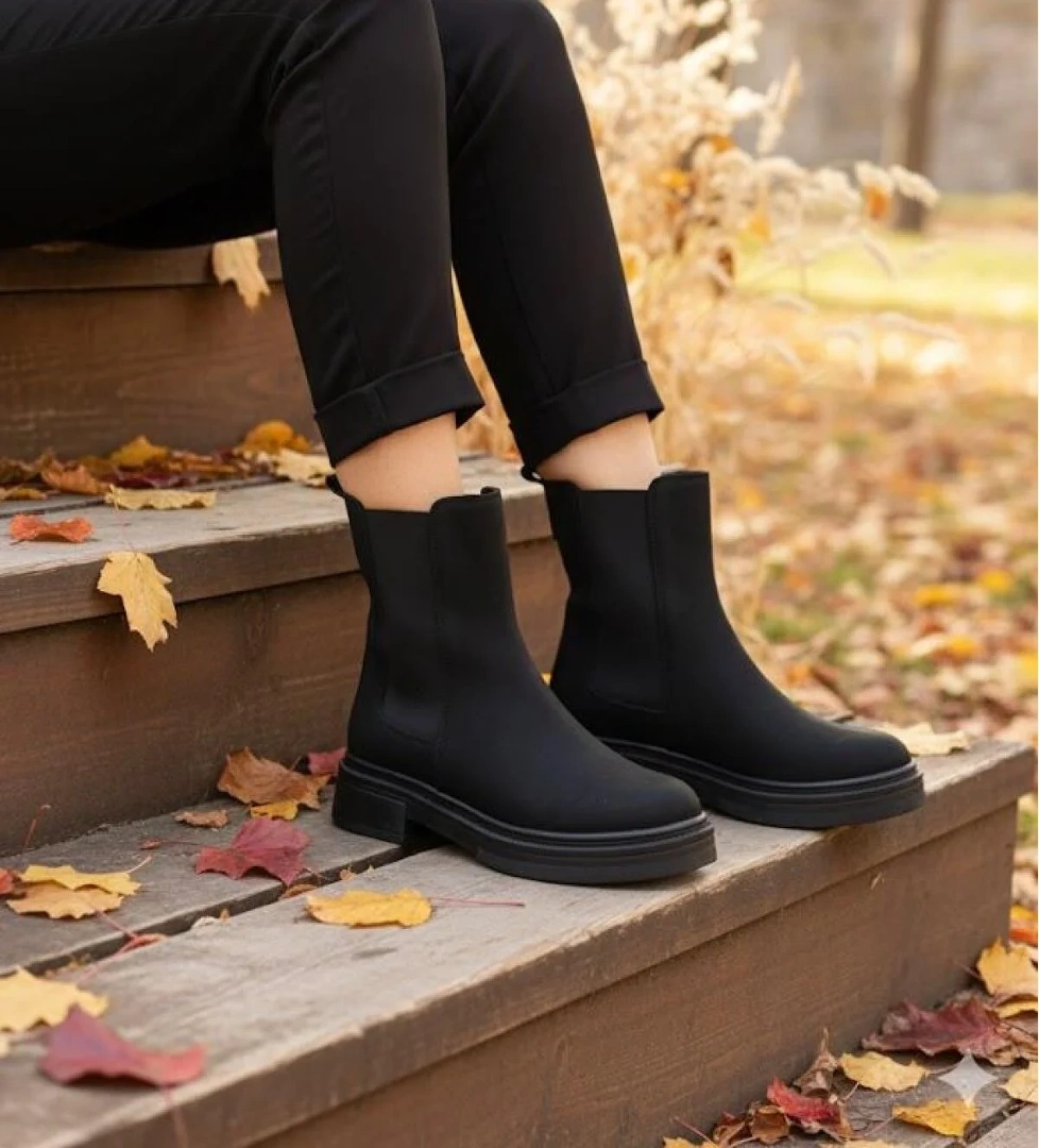 Fort 2560 Ventes Rahat Sıcak Astar İki Tarafı Lastikli Kaymaz Taban Kadın Bot model görseli